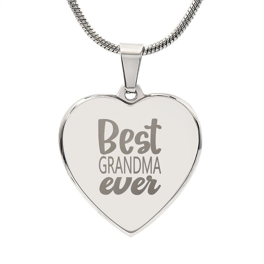 Engraved Best Grandma Ever Necklace