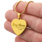 Engraved Boy Mom Heart Necklace