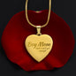 Engraved Boy Mom Heart Necklace