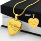 Engraved Boy Mom Heart Necklace